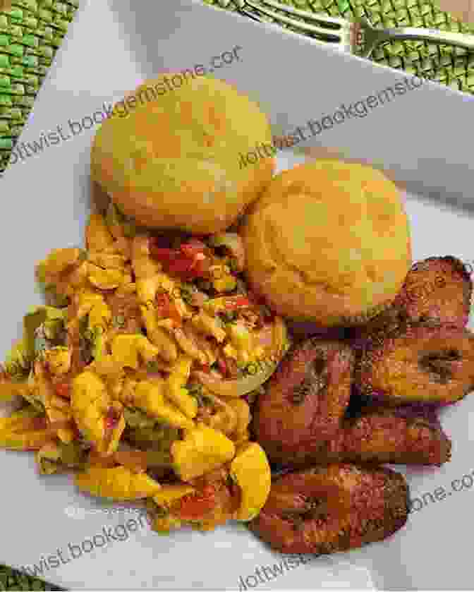 A Colorful Plate Of Ackee And Saltfish Served With Fried Plantains And Steamed Vegetables Jamaican Dinners: Healthy Nature Style Jamaican Common Meals