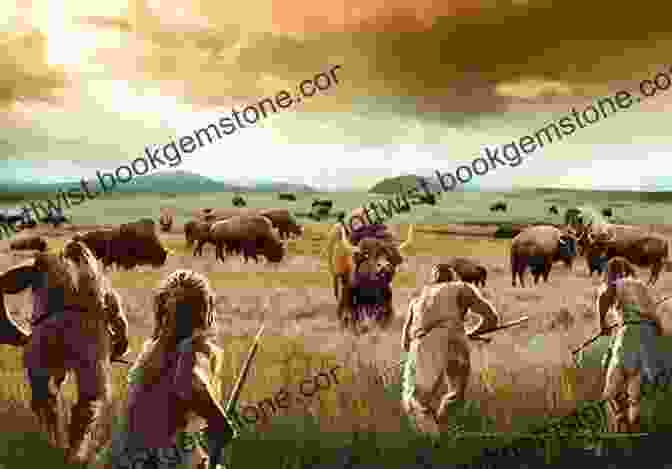 A Depiction Of Prehistoric Hunters Pursuing A Bison Herd Buffalo Riders Of Texas (Earth S New Timeline 4)