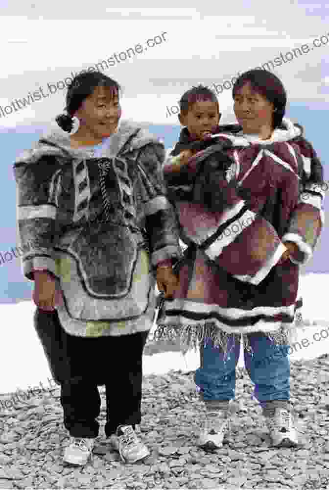 A Group Of Inuit People Dressed In Traditional Clothing, Standing In Front Of A Traditional Sod House. Arctic Adventures With The Lady Greenbelly