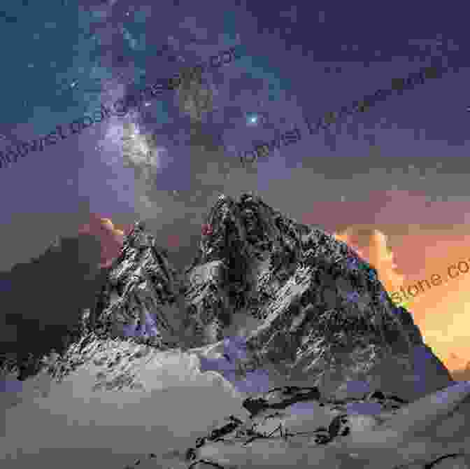 A Mountain Range Under A Starry Sky. NIV Beautiful Word Bible Updated Edition: 600+ Full Color Illustrated Verses