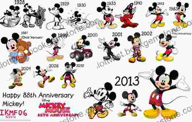 A Series Of Images Showcasing The Evolution Of Mickey Mouse's Design Over The Years Secret Stories Of Mickey Mouse: Untold Tales Of Walt S Mouse