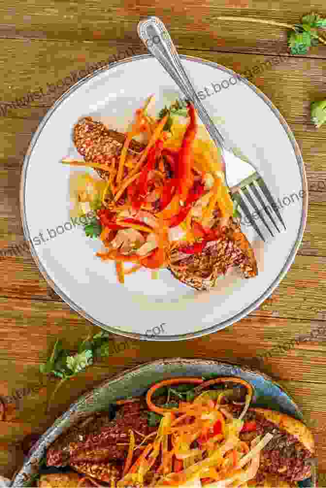 A Sizzling Plate Of Escovitch Fish, Served With Fried Plantains And A Vibrant Esco Jamaican Dinners: Healthy Nature Style Jamaican Common Meals