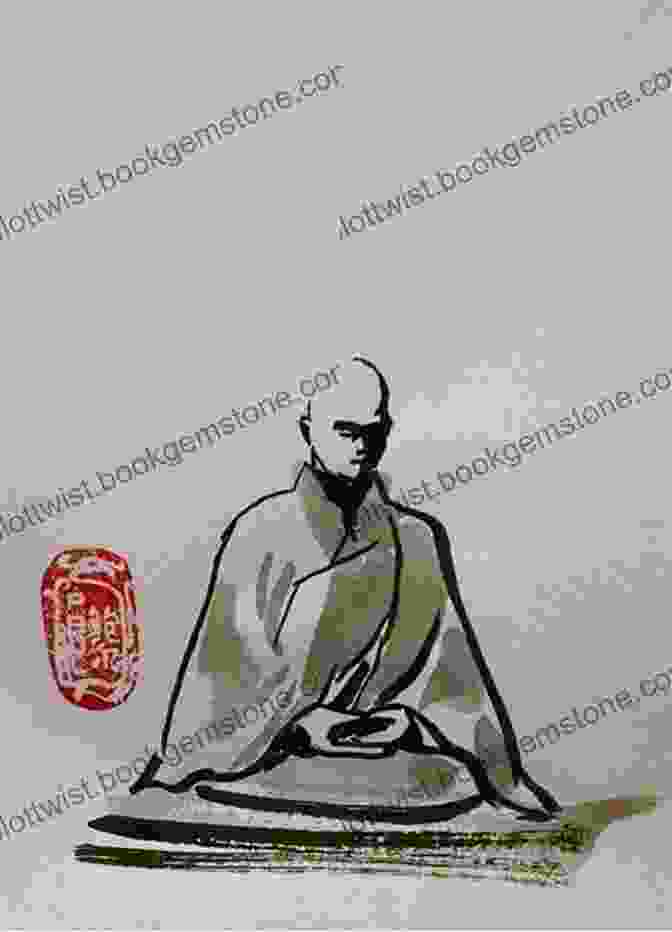A Sumi E Painting Depicting A Zen Master In Meditation, Reflecting The Influence Of Zen Philosophy On The Art Form Through Japan With Brush Ink