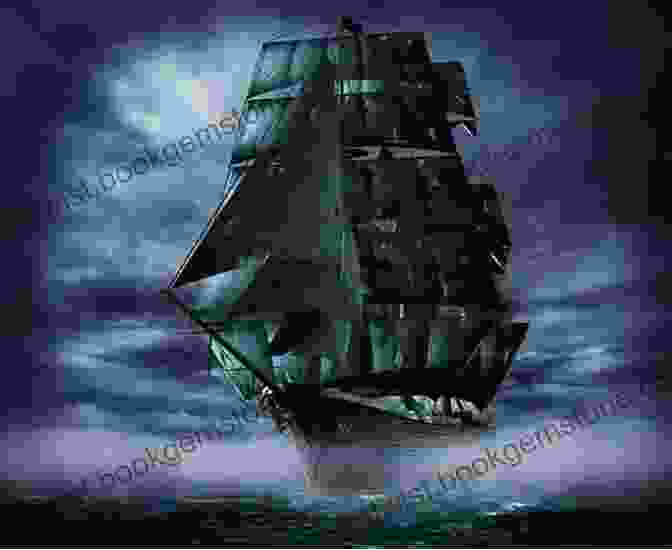 An Illustration Of A Ghostly Ship Sailing Past Ahu Lonesome Tonight, Shrouded In Fog And Mystery. O Ahu Lonesome Tonight? (Islands Of Aloha Mystery 5)