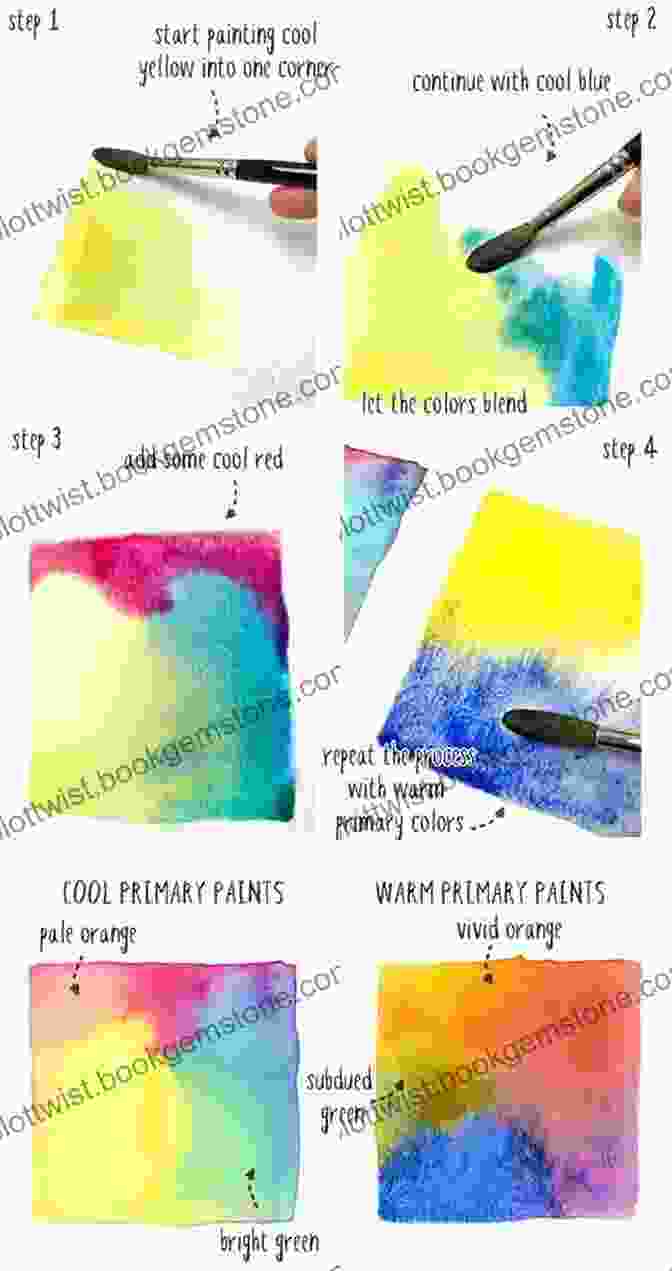 Step By Step Watercolor Painting Of A Colorful Abstract Composition, Featuring Vibrant Splashes And Flowing Lines 15 Step By Step Watercolor Paintings: Watercolor Painting Instruction